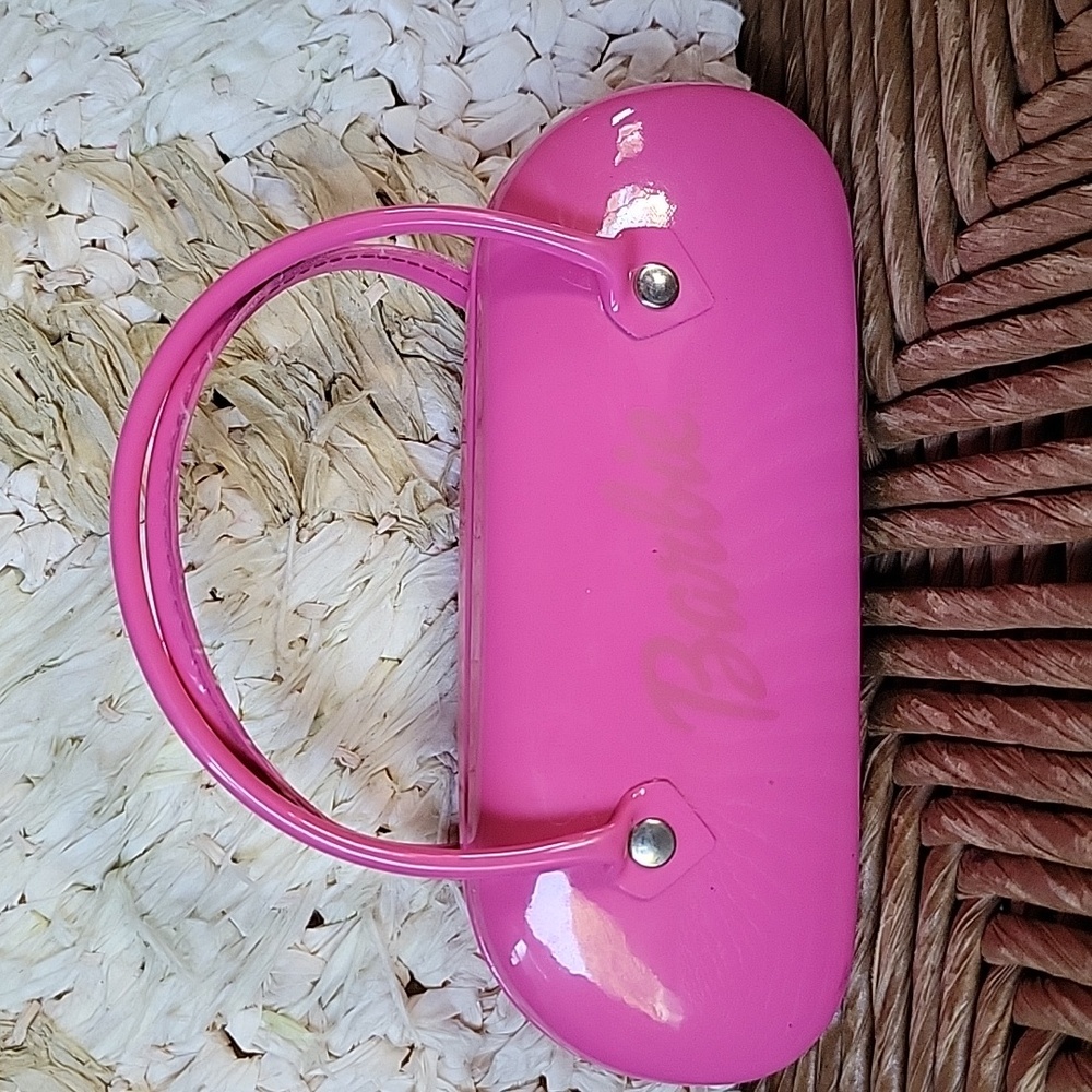 Barbie mini bag, eyeglass/sunglass hard case, pink